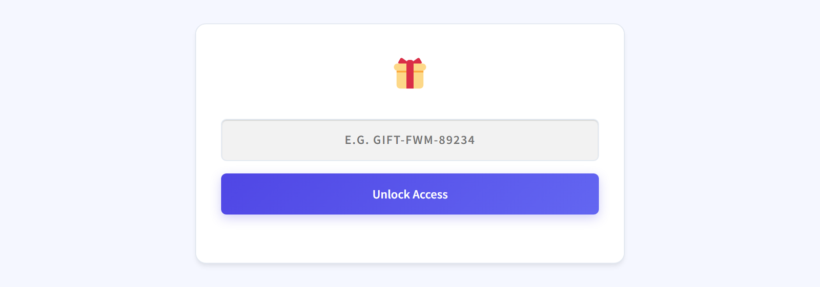 Gift claim block for redeeming a gifted membership