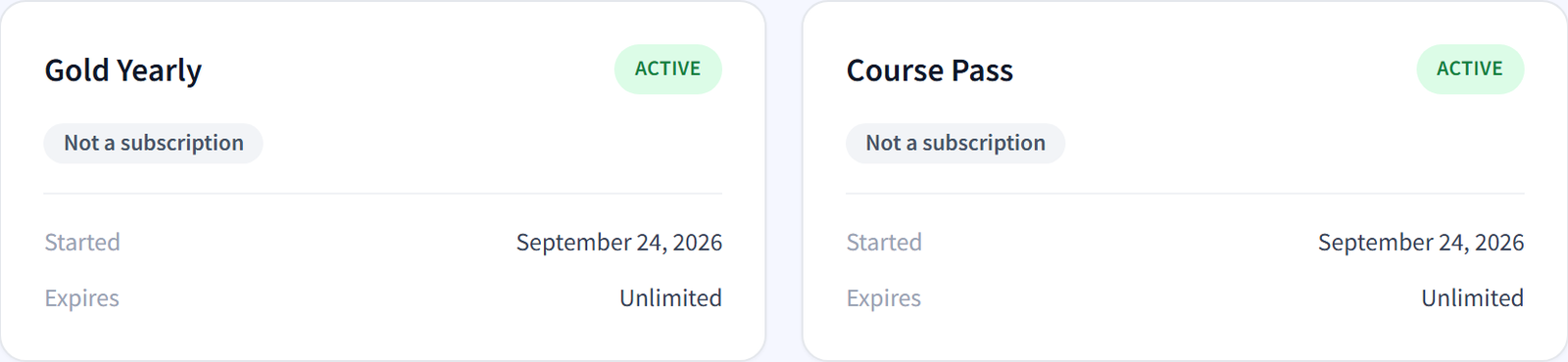 Memberships tab in WooCommerce My Account