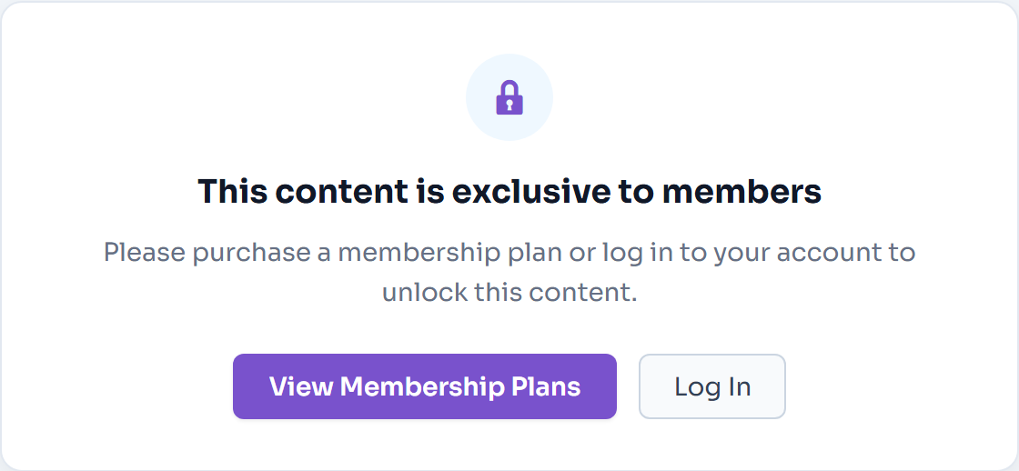 FlexWoo Memberships paywall card shown to non-members