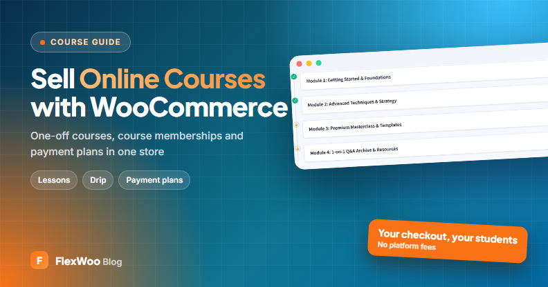 How to sell online courses with WooCommerce